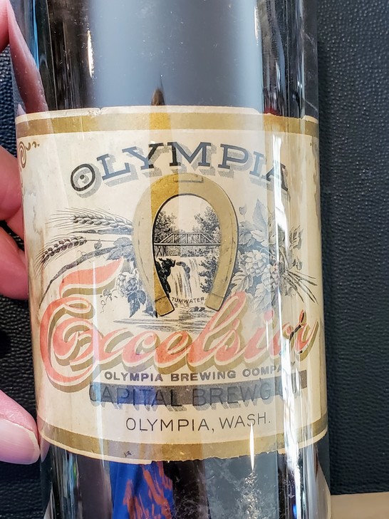 Olympia Beer Bottle Label Olympia Brewing Company St Paul 1 Quart Oregon Refund 